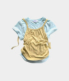 Halter ballet layered top