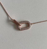 Double ring cubic earring