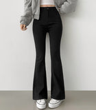 [Peach fuzz] Winter Long Length Span Long Boot Cut Cotton Pants