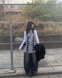Cardin Black Blue Washing Wide Denim Pants