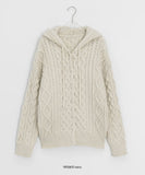 Dimtro Cable Hood Knit Cardigan