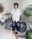 Crea Lettering Bermuda Pants