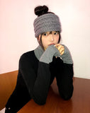Only Stripe Color Matching High Neck Long Sleeve Cardigan