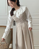 Mollen Frill Big Collar Cotton Blouse