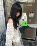 Spin Mongle Loose Fit Boucle Knit
