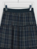 Jinz Check Frill Banding Long Skirt