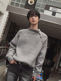 Vincent Mockneck Button Knit