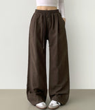 Nanspan banding pin tuck back cut mega wide pants