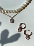 Ola cubic pearl earring
