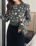 Yubel Leopard Round Puff Knit