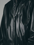 Fox Leather Curved Panel Jacket