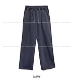 (UNISEX) Metty Pigment Pin Tuck Sweat Pants (Blue ver.)