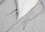 Clover smile embroidery hooded zip-up