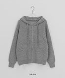 Kencol Warmer Hoode Zip-Up Knit Cardigan