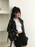 Bari Flower See-Through String Windbreaker Jacket