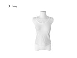 Chican Lace Frill Ribbed Slim Sleeveless
