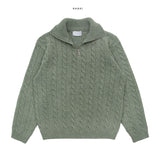 Pilon Cash Half Zip Up Knit