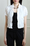 Wrinkle cropped shirt