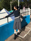 SIDE SHIRRING LAYERED T