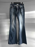 Lume Deep Blue Washed Low Bootcut Denim