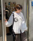 Kenjifu Patch Printing Over Hood Zip-up