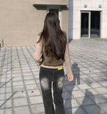 Detachable Sleeve Fur Vest Knit Jacket