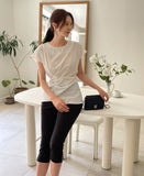 Miyu Half Slit Three Quarter Capri Pants