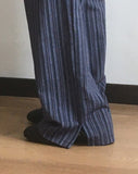 Puka Stripe Banding Wide Pants