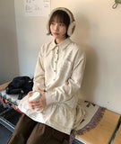 Nikomi Stripe Collar Frill Shirt One Piece