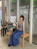Gyudi Summer Check Banding Wide Pants