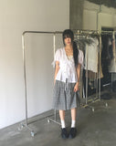 Kiro Check Tiered Banding Midi Skirt