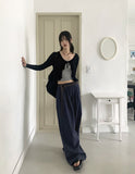 Litu Change of Season Frill Strap See-Through Long Sleeve Cardigan
