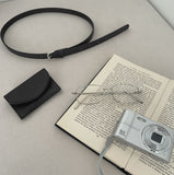 Matte Leather Mini Pocket Belt Bag