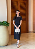 Baunjeu Heart Neck Blouse Skirt Set