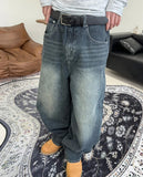 PL Curved Washed Denim Pants