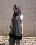 [MADE] Toe Stripe Sleeveless Hood One Piece