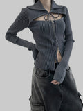 Hoollet Two-Tone Bolero Knitwear