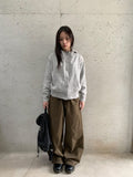 Hugin Cut Cotton Balloon Wide Pants