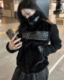 Trimmed Fur Leather Mustang + Knit