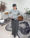 Niello Pigment Cargo Long Skirt
