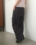 Pite Diagonal Cargo Pocket Wide Pants