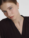 Triple Silver Cutout Necklace S
