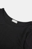 Olive wide-neck crop long sleeve