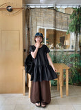 Selverco Layered Shirring Tiered Short Sleeve One Piece