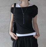 Yuko Drape Layered Tee