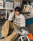 Vintage Graphic Waffle Round Long Sleeve