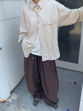 [Unisex] Turnedin Corduroy Rivet Balloon Wide Pants