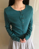 Bijou Vivid Button Wool Cardigan
