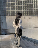 Renpi washed wide denim pants