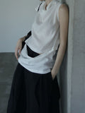 Lesia Cutout Cowl Neck Blouse